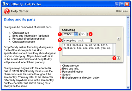 Screenshot: Help Center